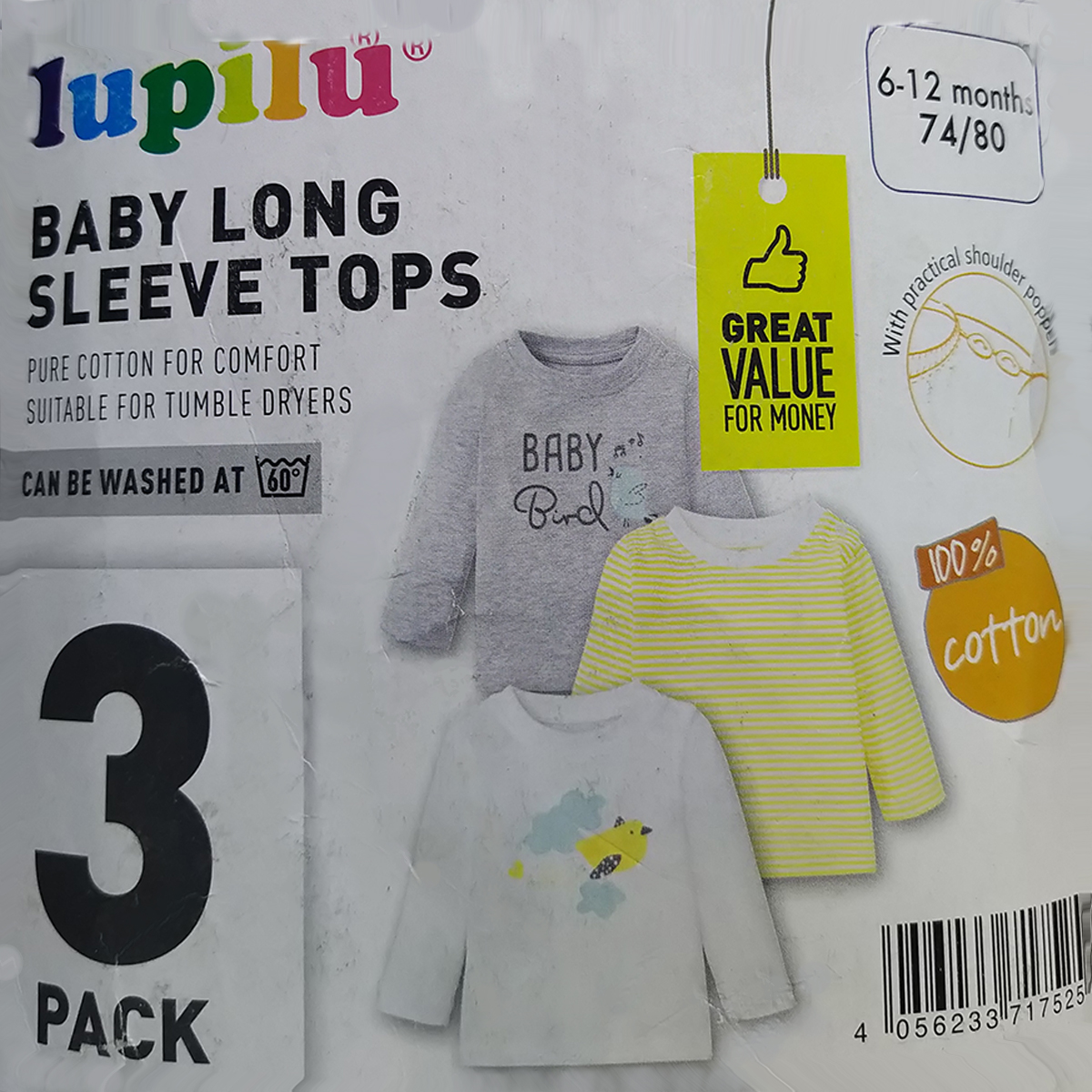 تی شرت آستین بلند نوزادی لوپیلو مدل 349894 مجموعه 3 عددی -  - 4