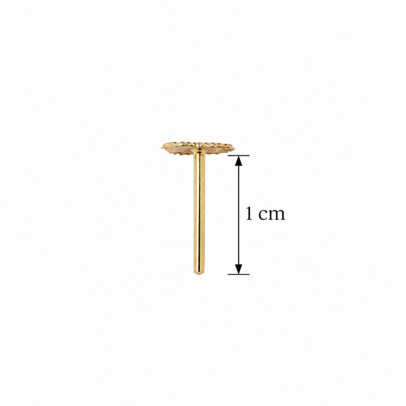 گوشواره میخی طلا 18 عیار زنانه با طرح ونکلیف سیگنیچر کیا گالری مدل لایت کد EMR۲۱۹ - 3