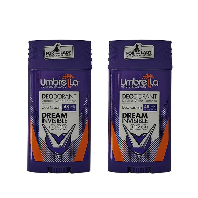 استیک  ضد تعریق زنانه آمبرلا مدل DREAM INVISIBLE حجم 90 میلی لیتر مجموعه دو عددی