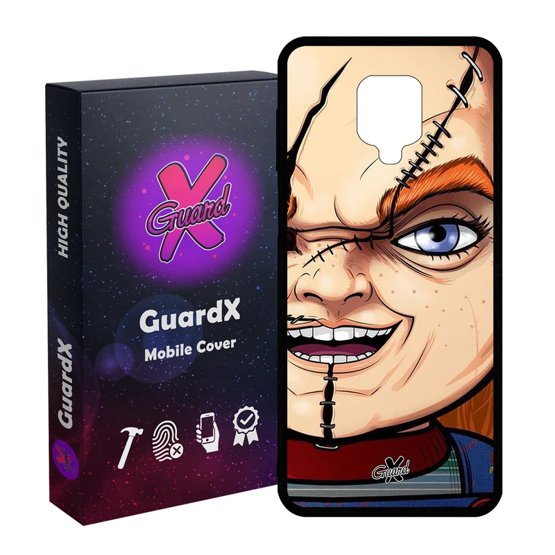 کاور گارد ایکس طرح چاکی مدل Glass10441 مناسب برای گوشی موبایل شیائومی Redmi Note9 Pro/Note 9 Pro Max/Redmi Note 9S/MI Poco M2 Pro