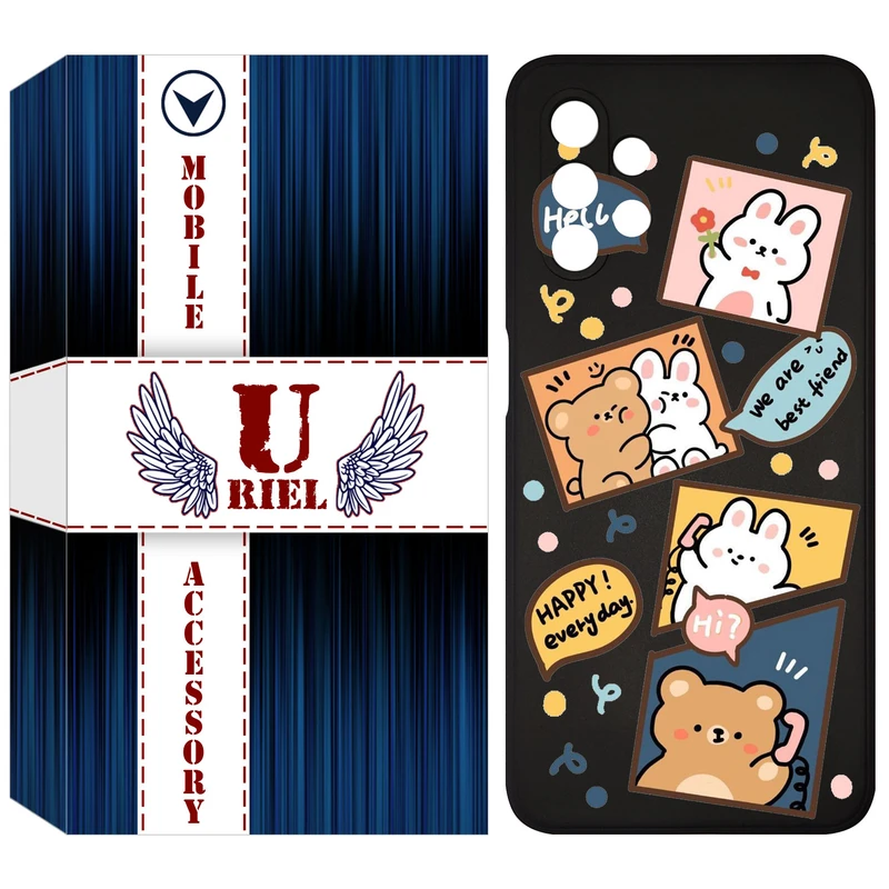 کاور یوریل مدل KSH کد 19 طرح خرگوش و خرس مناسب برای گوشی موبایل سامسونگ Galaxy A13 4G