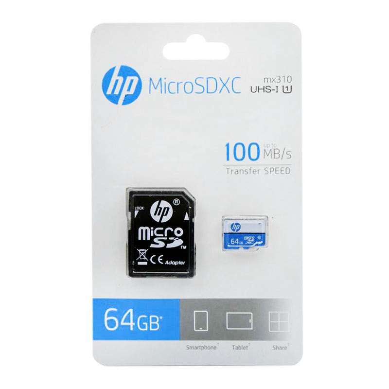 کارت حافظه microSDHC اچ پی مدل Turbo+ کلاس 10 استاندارد UHS-I U1 ظرفیت 64 گیگابایت به همراه آداپتور SD کارت حافظه microSDHC اچ پی مدل Turbo+ کلاس 10 استاندارد UHS-I U1 ظرفیت 64 گیگابایت به همراه آداپتور SD
