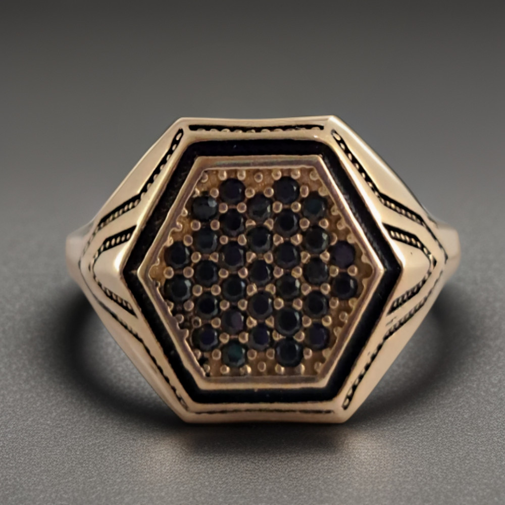 انگشتر مردانه ملک زیور مدل اسپرت شش ضلعی کد 436 انگشتر مردانه ملک زیور مدل اسپرت شش ضلعی کد 436