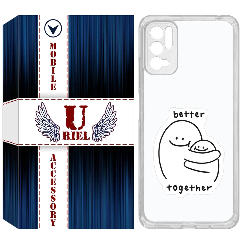 کاور یوریل مدل Clear کد 90 طرح Together مناسب برای گوشی موبایل شیائومی Redmi Note 10 5G / Note 11SE / Poco M3 Pro