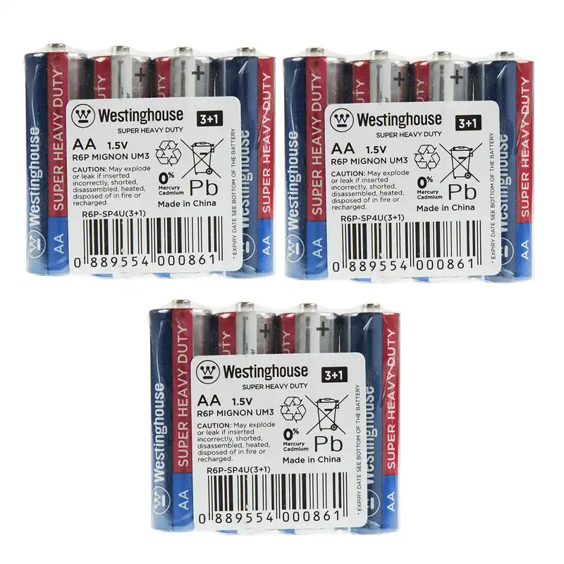 باتری قلمی وستینگهاوس مدل Super Heavy Duty بسته 12 عددی