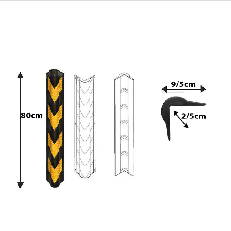 ضربه گیر  ستون مدل پی وی سی