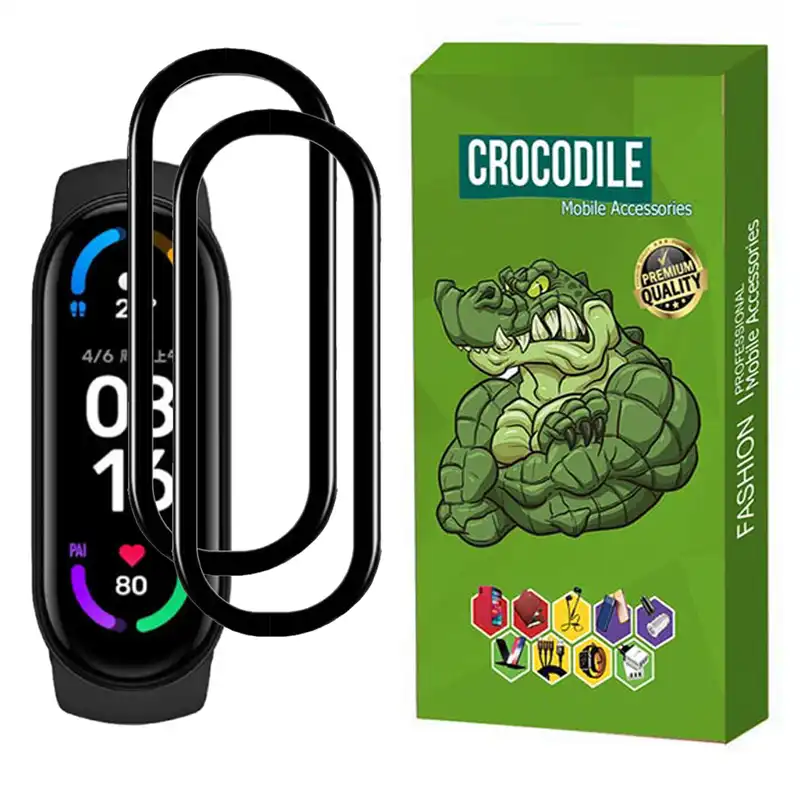 محافظ صفحه نمایش کروکودیل مدل C-PWM مناسب برای ساعت هوشمند شیائومی Mi Band 6 بسته 2 عددی
