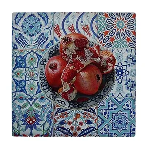 کاشی طرح نقاشی انارها مدل لوحی کد khl1439