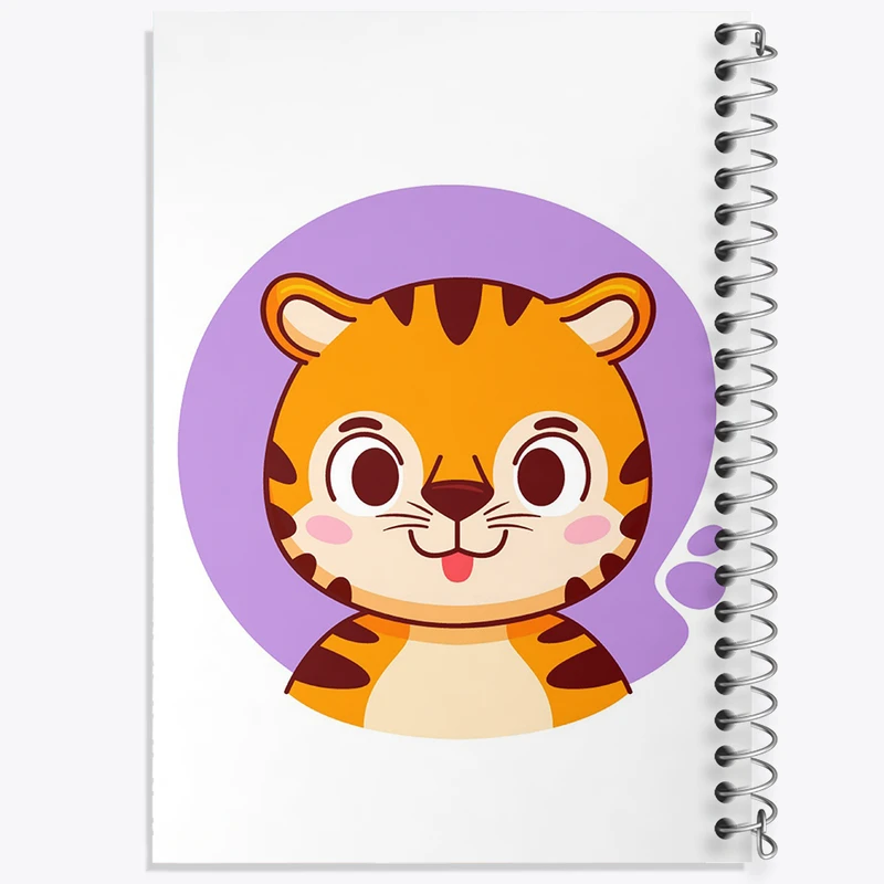 دفتر لیست خرید 50 برگ خندالو طرح ببر حیوانات بامزه کد 37153