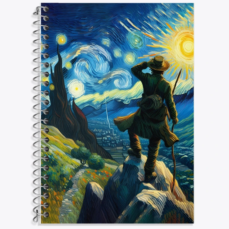 دفتر نت موسیقی 50 برگ خندالو طرح ونسان ونگوگ کد F5100