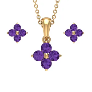 نیم ست طلا 18 عیار زنانه قیراط کد GH1766