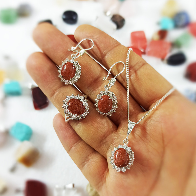 نیم ست نقره زنانه سلین کالا مدل ce-s-delroba