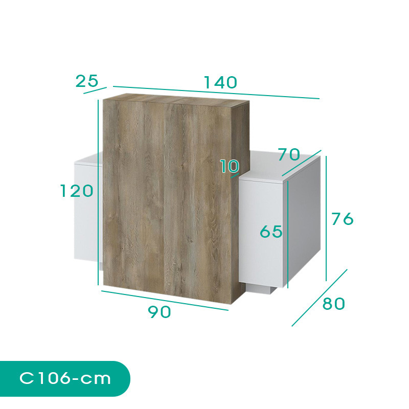 میز اداری اسمردیس مدل C106