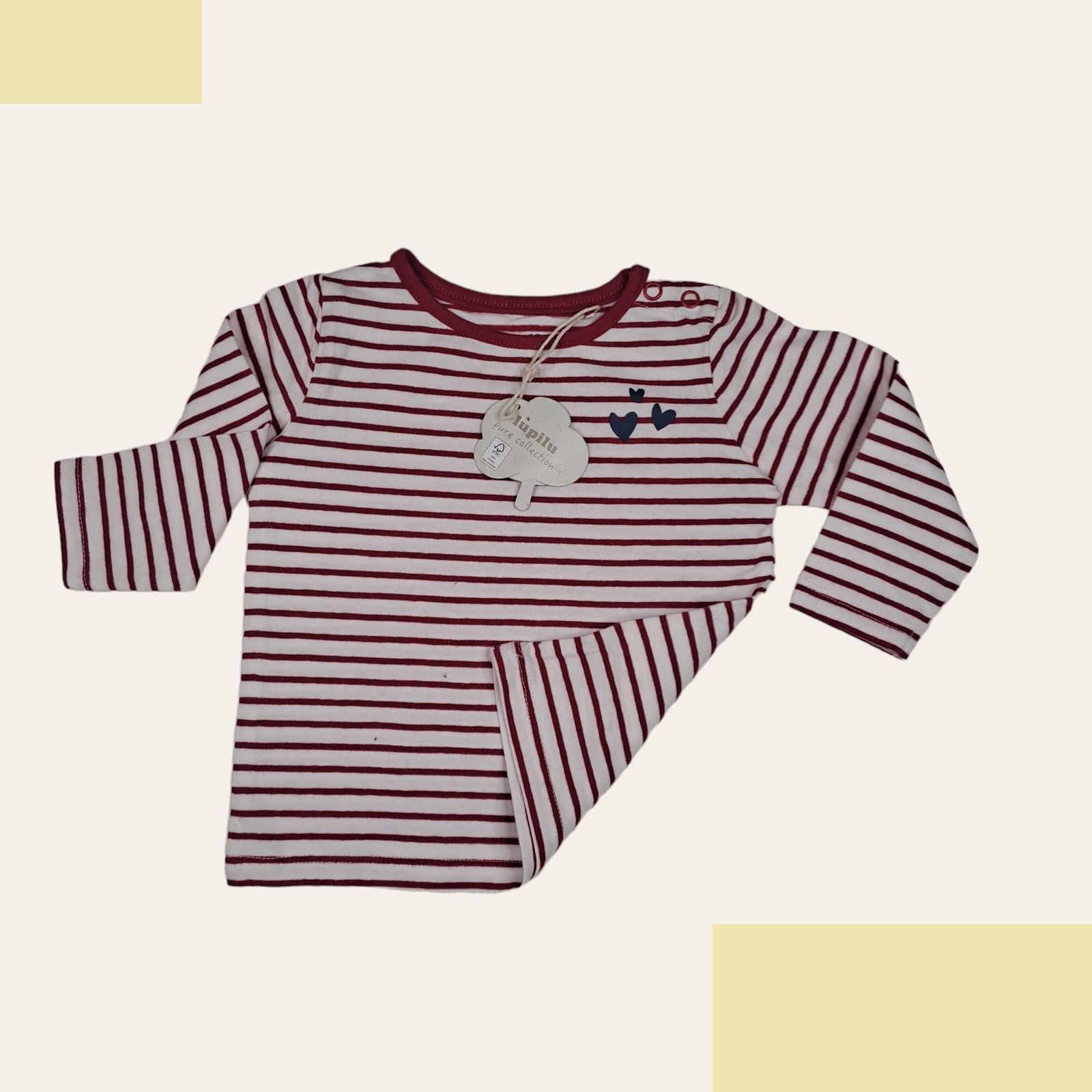 تی شرت آستین بلند نوزادی لوپیلو مدل قلب -  - 4