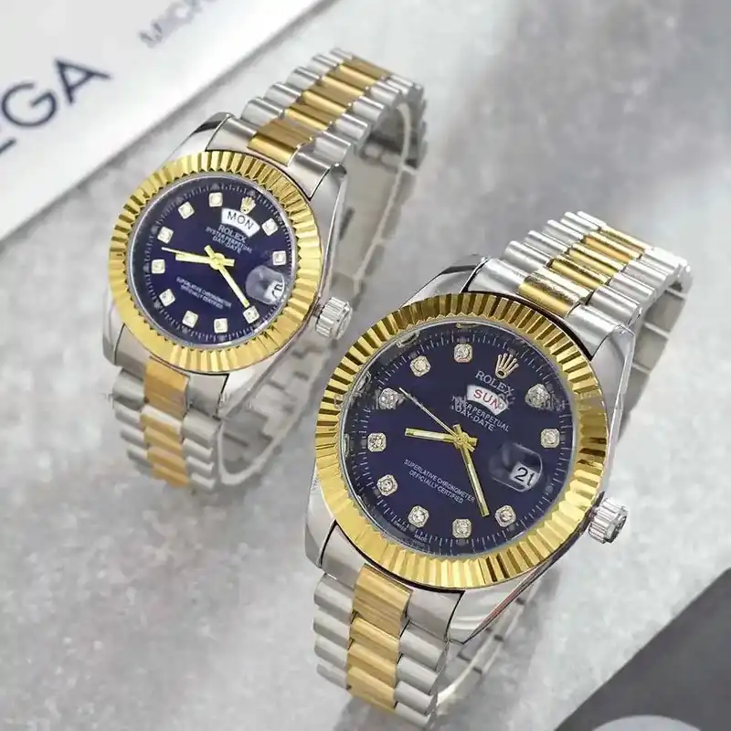 ست ساعت مچی عقربه ای زنانه و مردانه مدل دی دیت 02