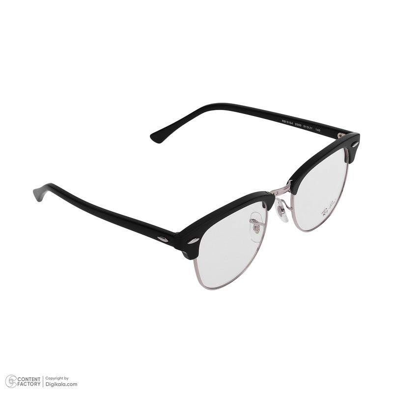 فریم عینک طبی کلاب مستر ری بن مدل RB5154-2000 مناسب برای صورت بیضی، مثلث، مربع و مستطیل