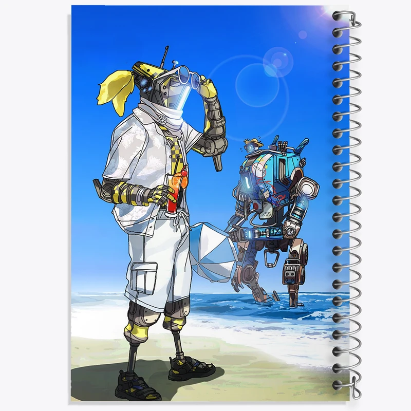 دفتر ژورنال نویسی 50 برگ خندالو مدل نقطه ای طرح بازی تایتان فال (Titanfall) کد 32623