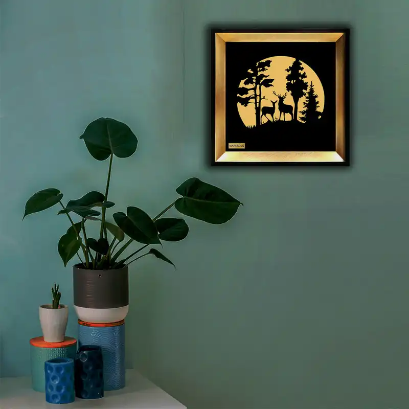 تابلو طلا کوب مارک گلد طرح گوزن کد TSH67