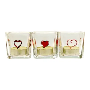 جاشمعی مدل three hearts بسته 3 عددی
