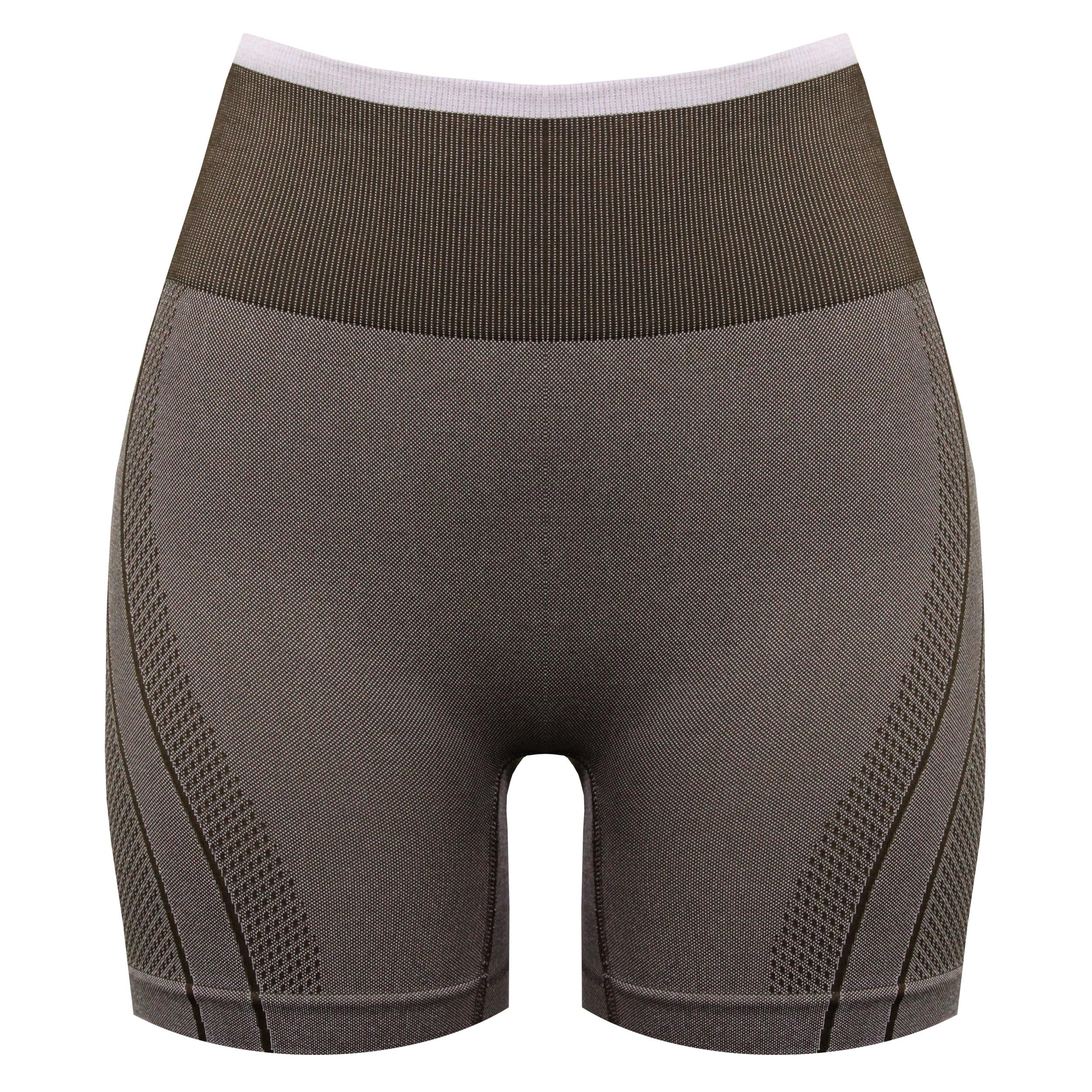 ست نیم تنه و شلوارک ورزشی زنانه ماییلدا مدل بدون فنر پددار کد 4486 رنگ قهوه ای