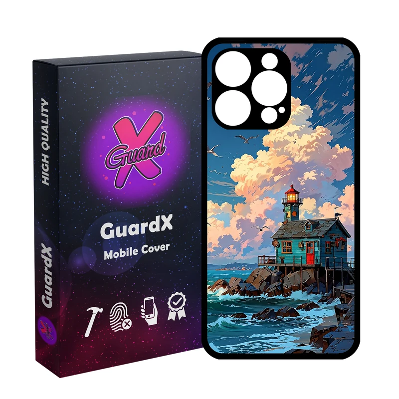 کاور گارد ایکس طرح خانه دریا مدل Glass10772 مناسب برای گوشی موبایل اپل iPhone 15 Pro Max