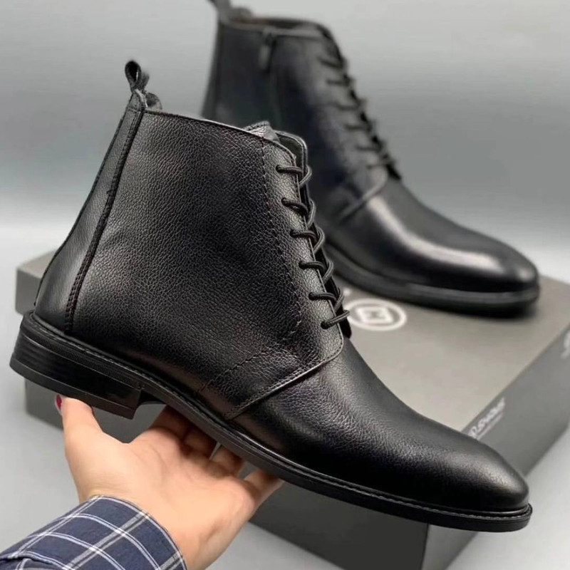 نیم بوت مردانه مدل چرم طبیعی کد M9-sha