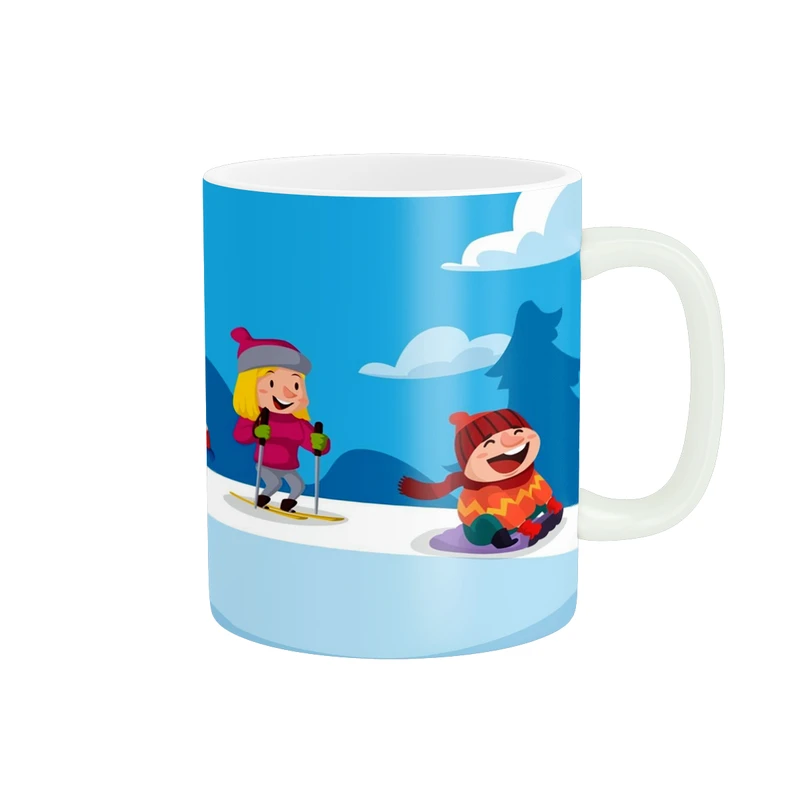 ماگ طرح اسکی در زمستان کد DKC44