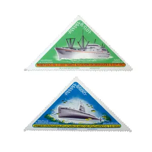 تمبر یادگاری مدل کشتی کد Ship-tri مجموعه 2 عددی