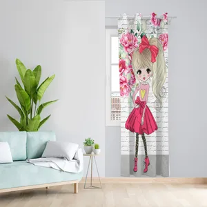 پرده طرح کودک دخترانه مدل مخمل پانچی کد 4737 z سایز 140x200 سانتی متر