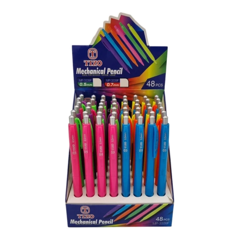 مداد نوکی 0.7 میلی متری تیزو مدل 3 وجهی مجموعه 48 عددی