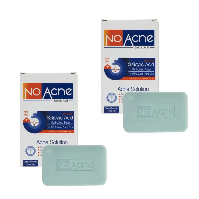 صابون شستشو نو آکنه مدل Salicylic Acid وزن 100 گرم مجموعه 2 عددی