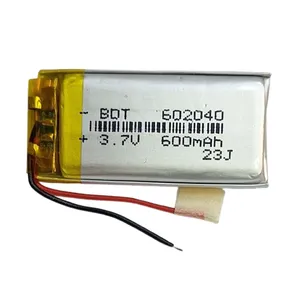 باتری لیتیومی  مدل BDT-602040 ظرفیت 600 میلی آمپر ساعت