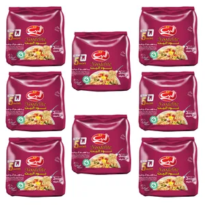 نودل گوشت الیت مدل نیمه آماده وزن 75 گرم 8 بسته 5 عددی