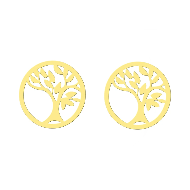 گوشواره طلا 18 عیار زنانه کرابو طرح درخت مدل Kr3795