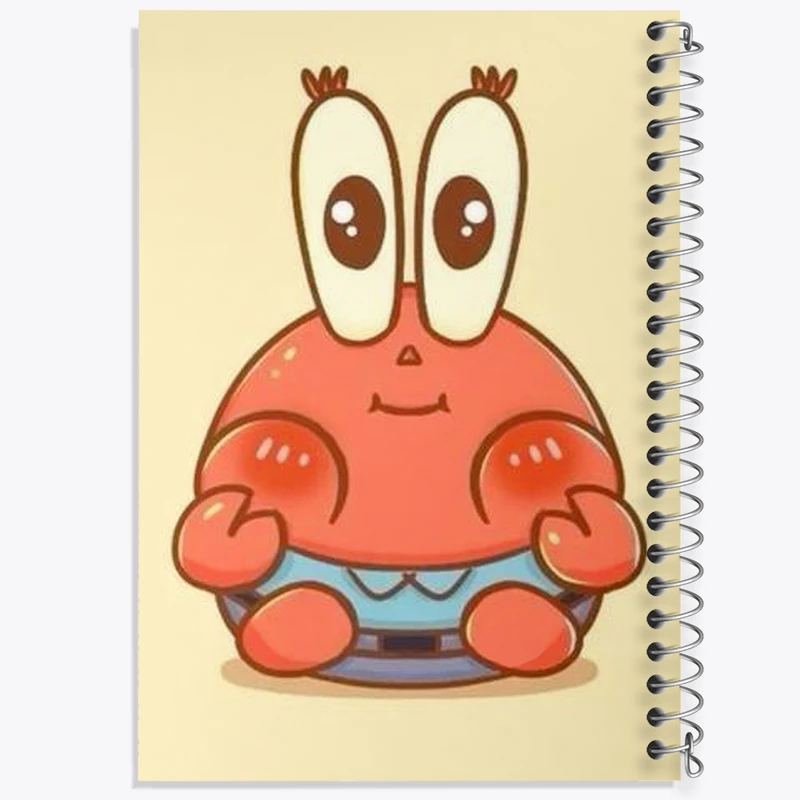 دفتر ژورنال نویسی 50 برگ خندالو مدل نقطه ای طرح خرچنگ باب اسفنجی کد N1836