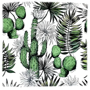 دستمال سر و گردن مدل کاکتوس