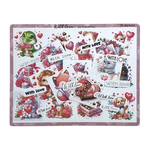 برچسب کاترینکا طرح برش خورده بولت ژورنال و اسکرپ بوک مدل With love بسته 30 عددی