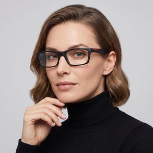 فریم عینک طبی مستطیلی پرادا مدل 0PS-07CV مناسب برای صورت مثلث، گرد، قلب و بیضی