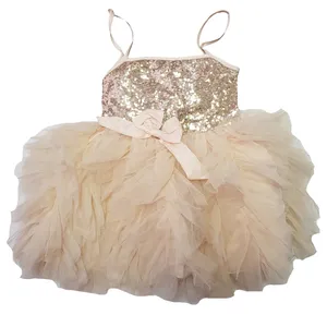 پیراهن دخترانه مدل پفدار پولکی  SB 206