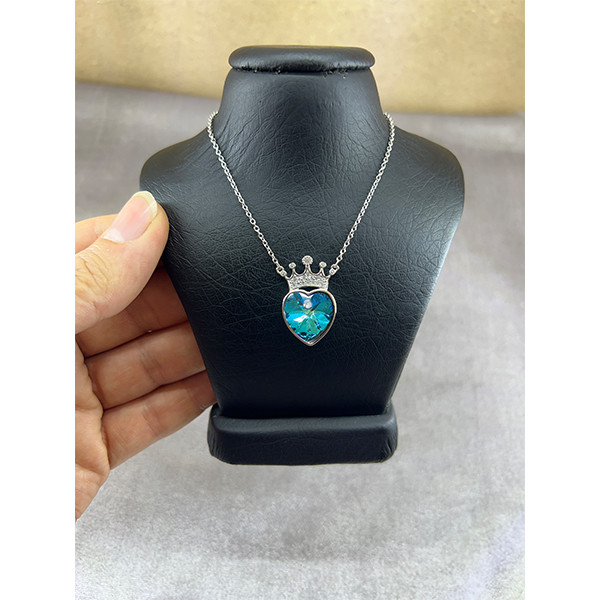 گردنبند نقره زنانه سواروسکی مدل تاج QUEEN کد 30002