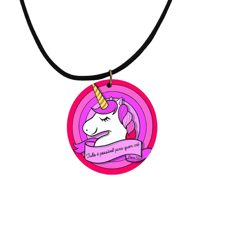 گردنبند دخترانه مدل یونیکورن کد 02 گردنبند دخترانه مدل یونیکورن کد 02