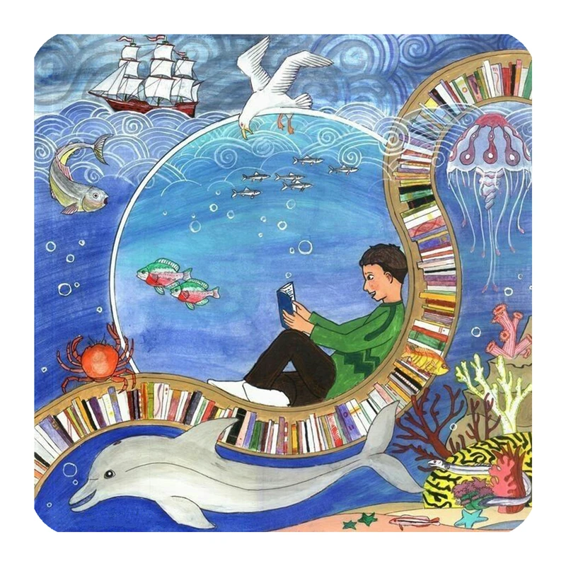 مگنت طرح پسر کتابخوان کد A1