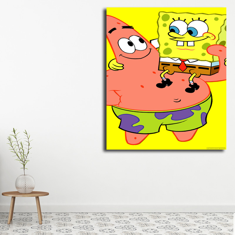  تابلو کودک و نوزاد مدل باب اسفنجی کد 18