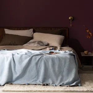 پتو 2 نفر مادام کوکو مدل Foche Mavi-Vizon سایز 220x200 سانتی‌متر