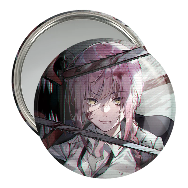 آینه جیبی خندالو مدل ماکیما انیمه مرد اره ای Chainsaw Man  کد 17854