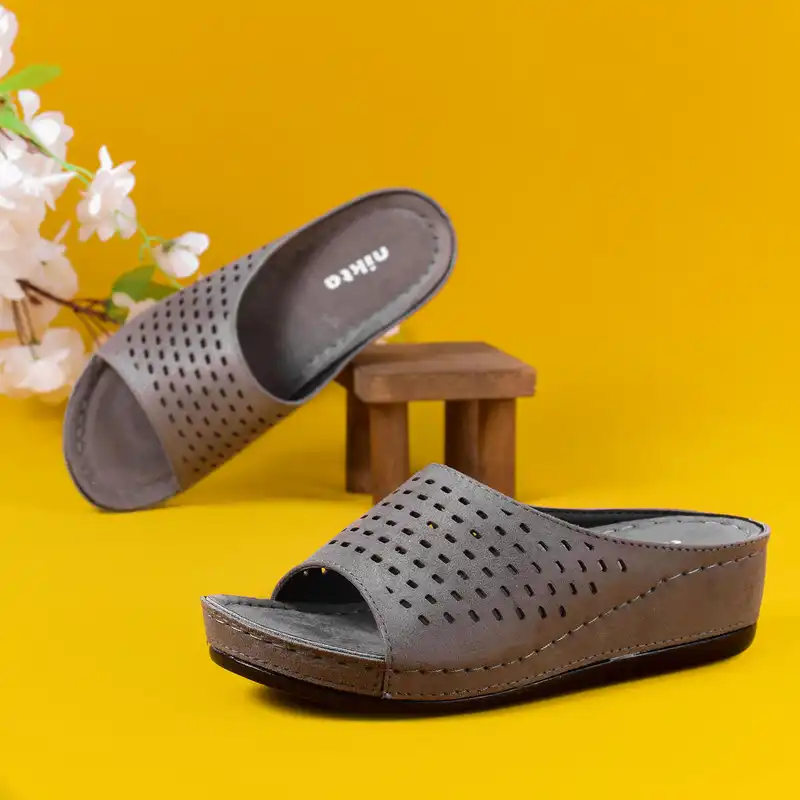 دمپایی زنانه نیکتا مدل GRY.2532