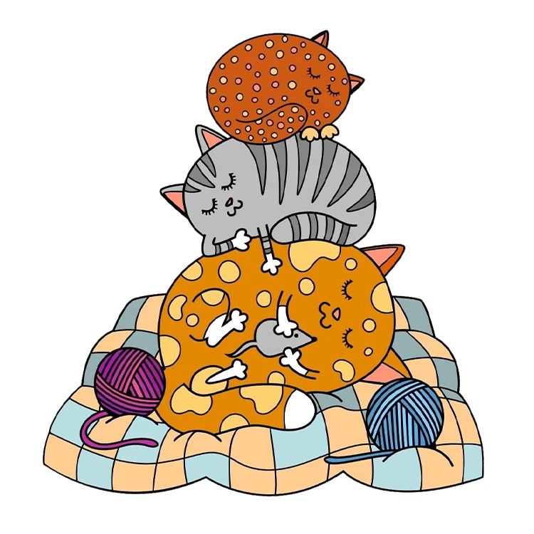 استیکر پارچه و لباس پاد آفرین مدل گربه کد S501