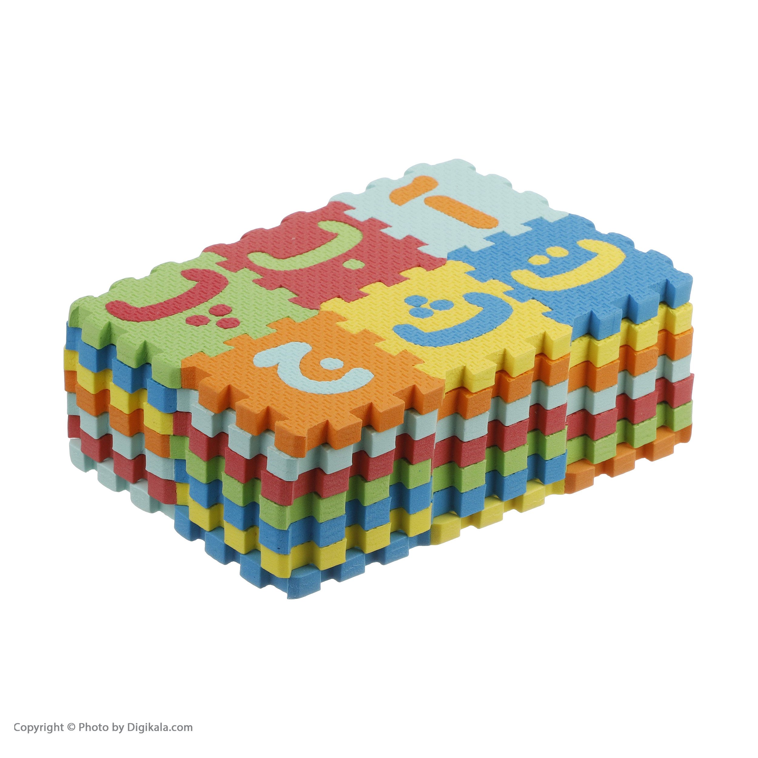 پازل 42 تکه بافوم طرح حروف و اعداد فارسی مدل فومی