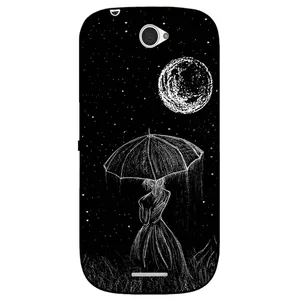 Megafone Girl and Moon 1369 Cover For Sony Xperia E4