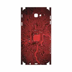 MAHOOT Red Printed Circuit Board-FullSkin Cover Sticker for Samsung Galaxy J7 Prime